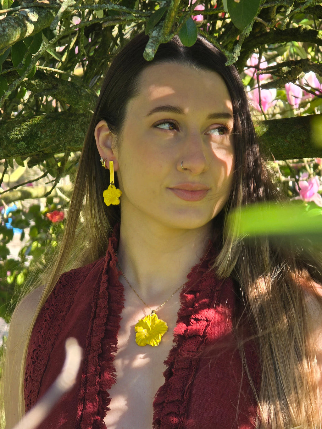 PENDIENTES HIBISCUS FLAT