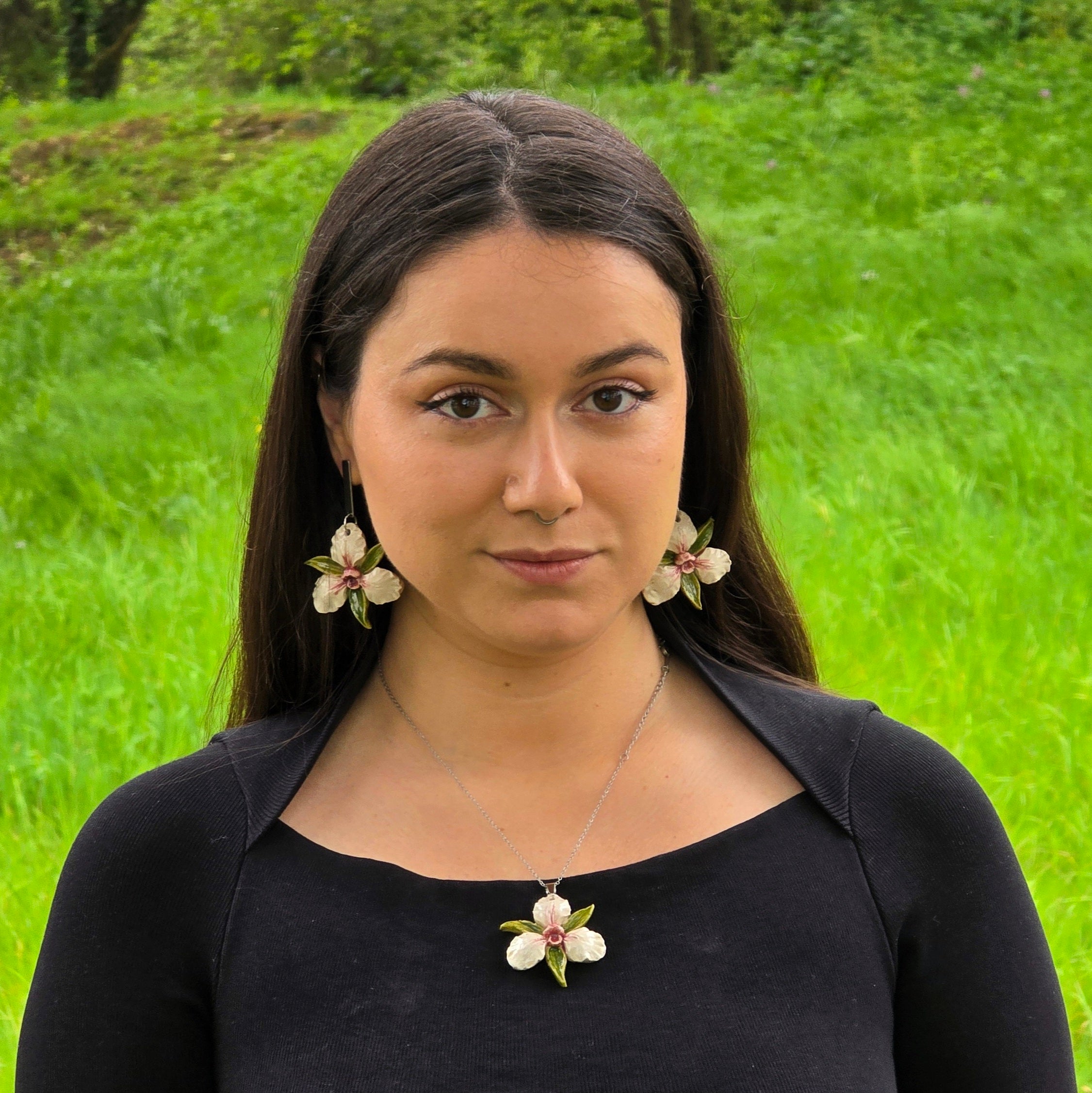 PENDIENTES ORQUÍDEA